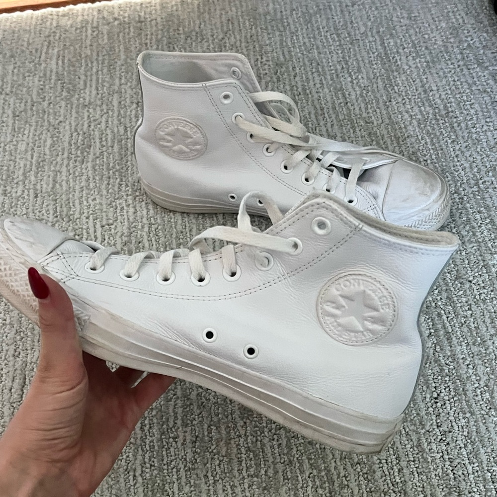 Converse White High-Top Sneakers